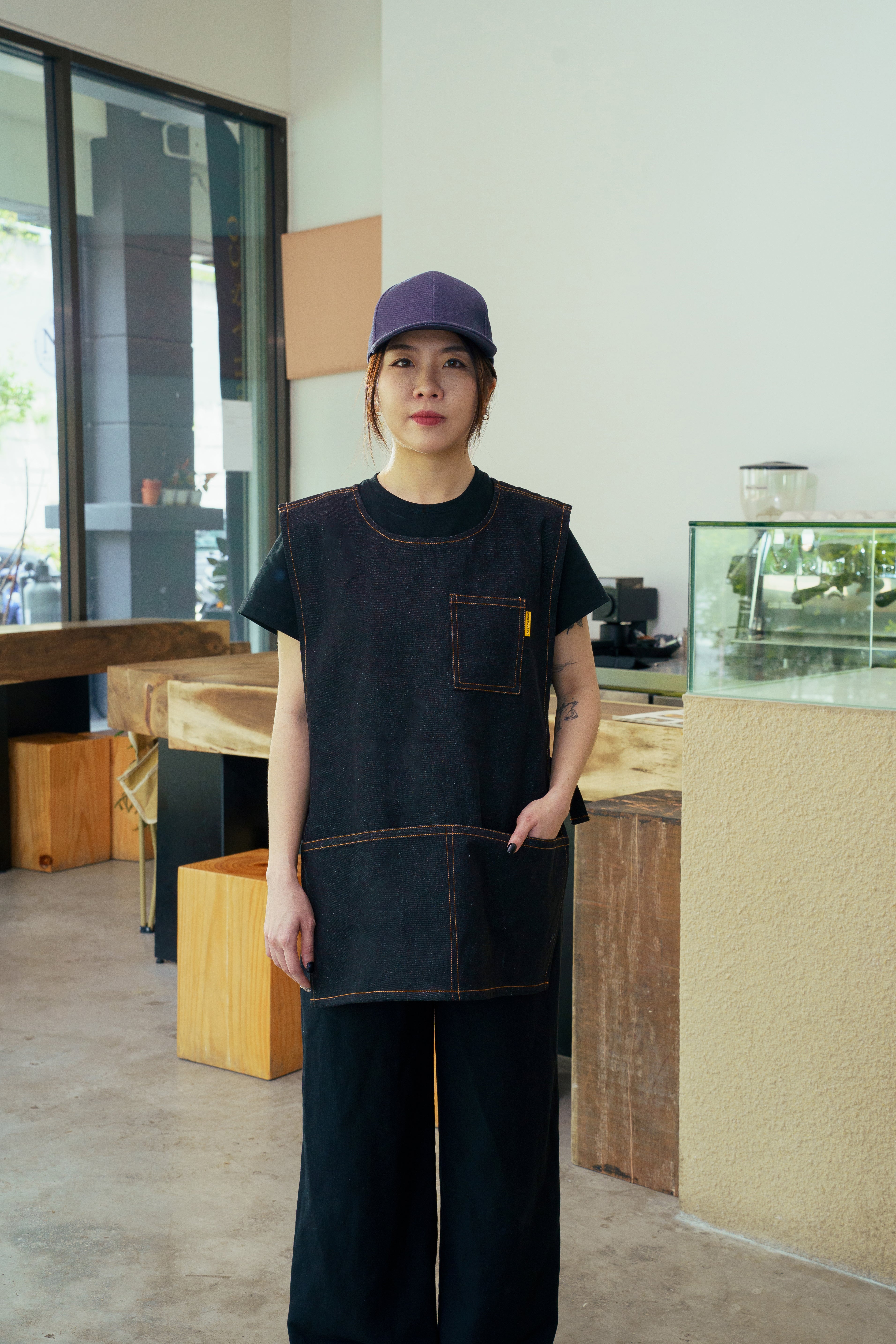 Bib Dark Denim Apron – The Apron Maker